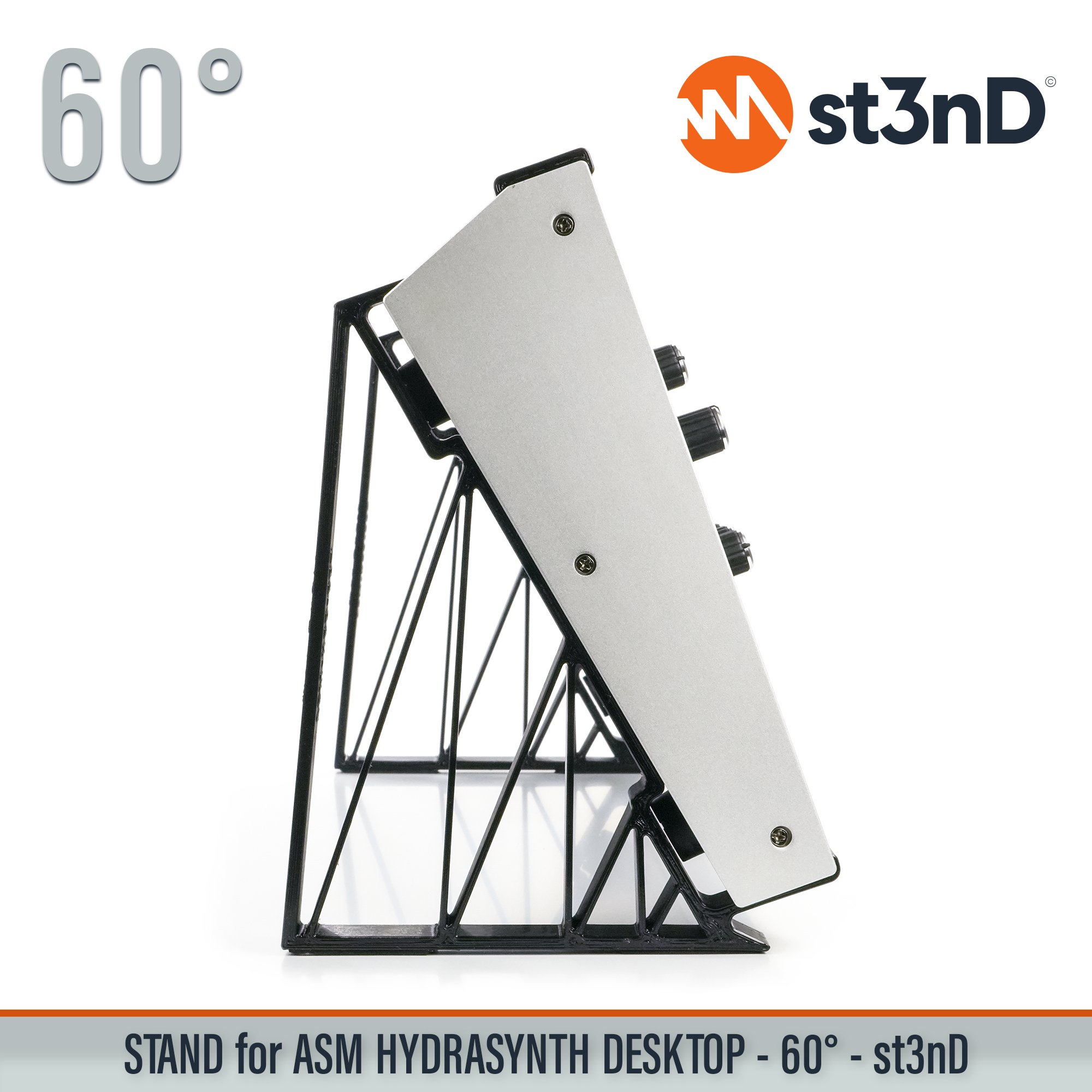 ASM HYDRASYNTH DESKTOP digital synth portable semi modular st3nD stable stand strong sturdy tilted