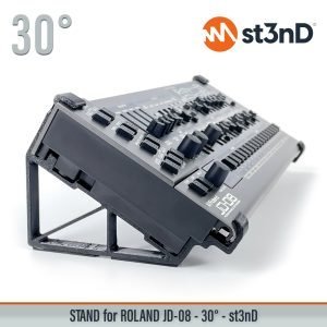 st3nD 3D printed stand for Roland JD-08, 30 degree (home studio)