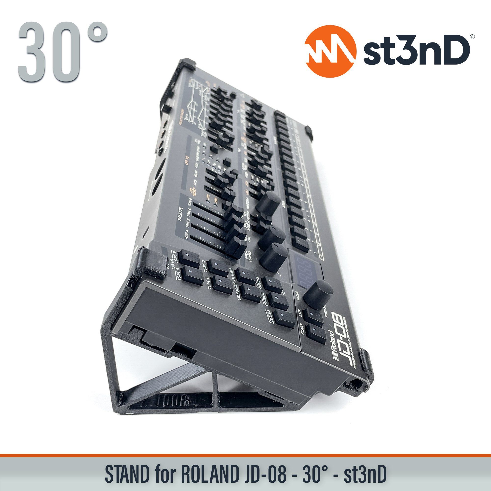 boutique series home studio portable roland roland boutique st3nD stable stand strong studio equipment sturdy synth accessory tilted roland jd-08 jd08