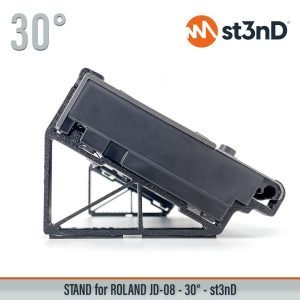 st3nD 3D printed stand for Roland JD-08, 30 degree, alternate product photo (home studio)