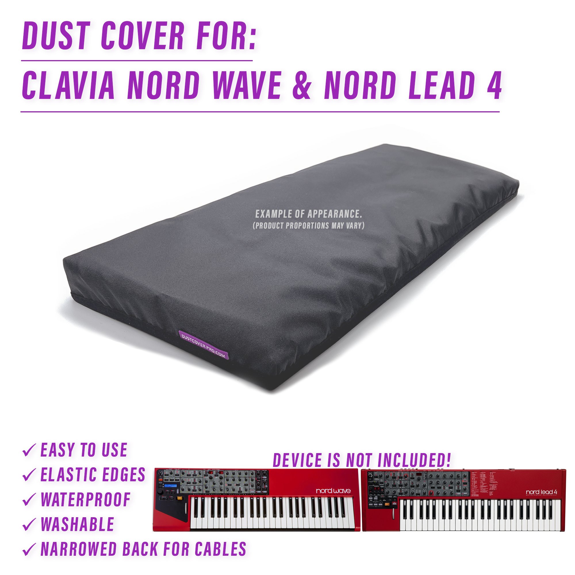 clavia Clavia Nord Wave dust cover dustcover dustcoverpro elastic Nord Wave synth synth protection water resistant waterproof Clavia Nord Lead 4