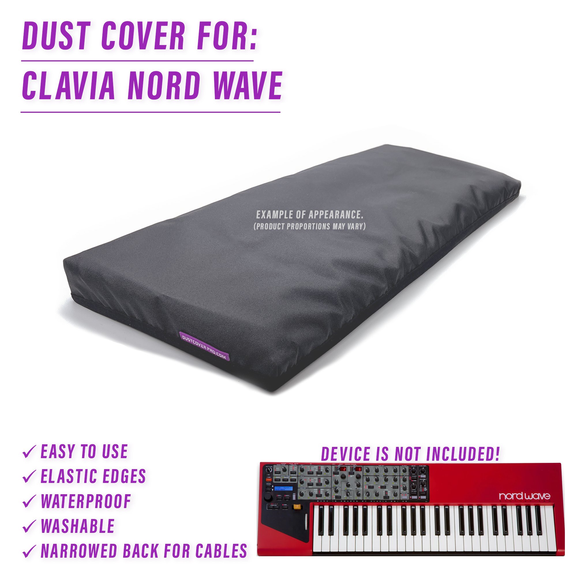clavia Clavia Nord Wave dust cover dustcover dustcoverpro elastic Nord Wave synth synth protection water resistant waterproof
