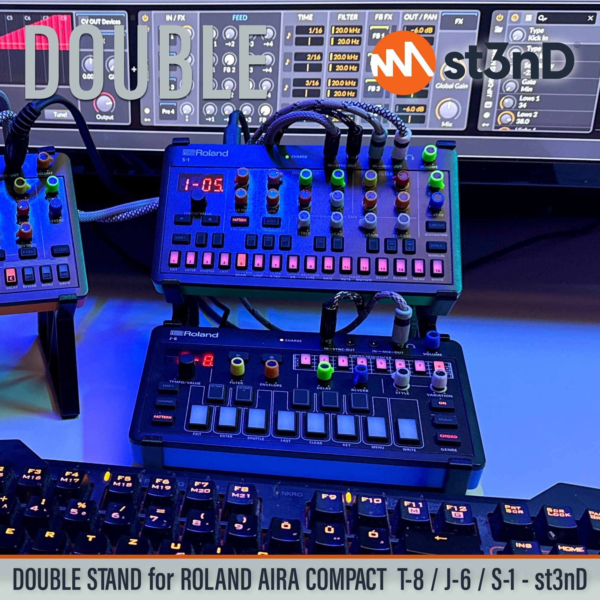 Roland AIRA Compact P-6 / T-8 / J-6 / S-1 DOUBLE STAND – Shipping 