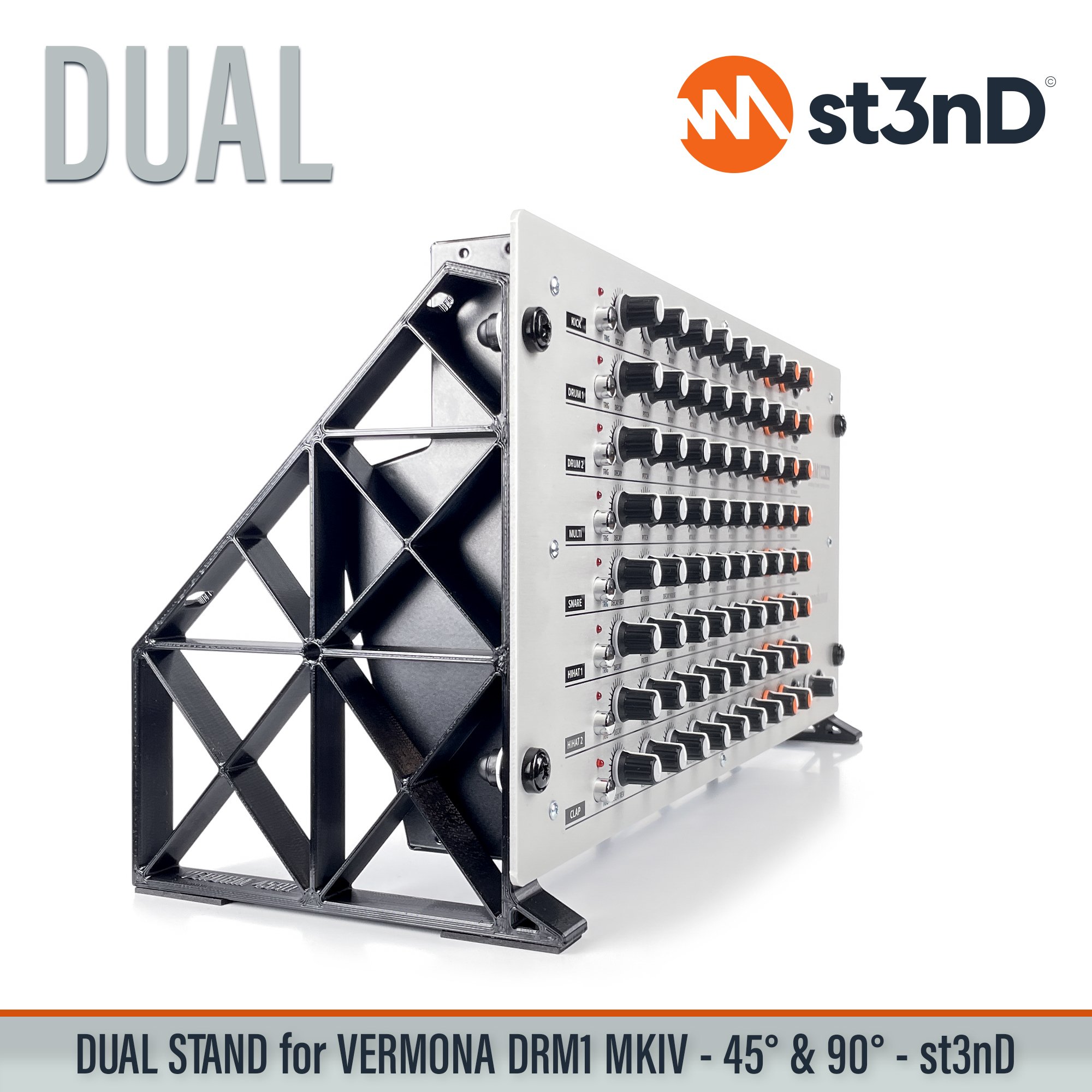 controller portable st3nD stable stand strong studio accessory sturdy synth synth accessory tilted Vermona DRM1 MKIV