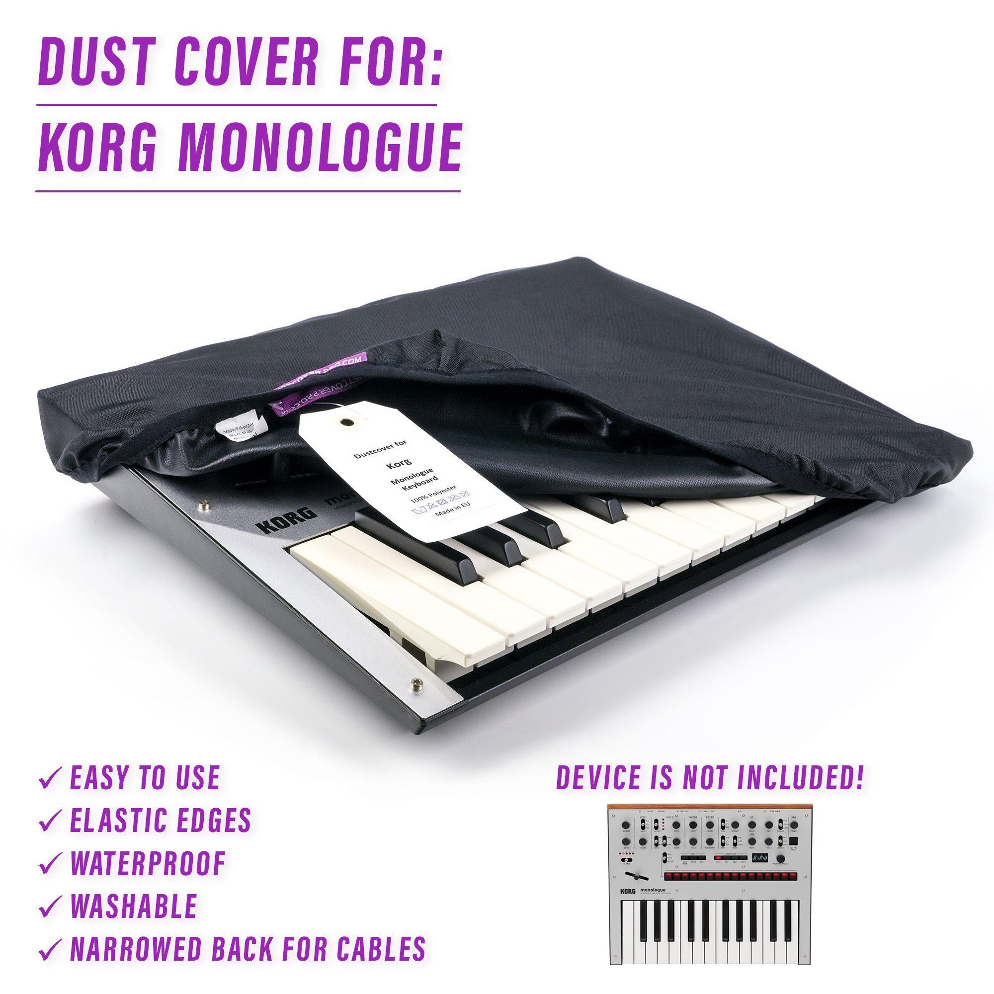 dust cover dustcover dustcoverpro elastic korg KORG MONOLOGUE monologue synth synth protection water resistant waterproof