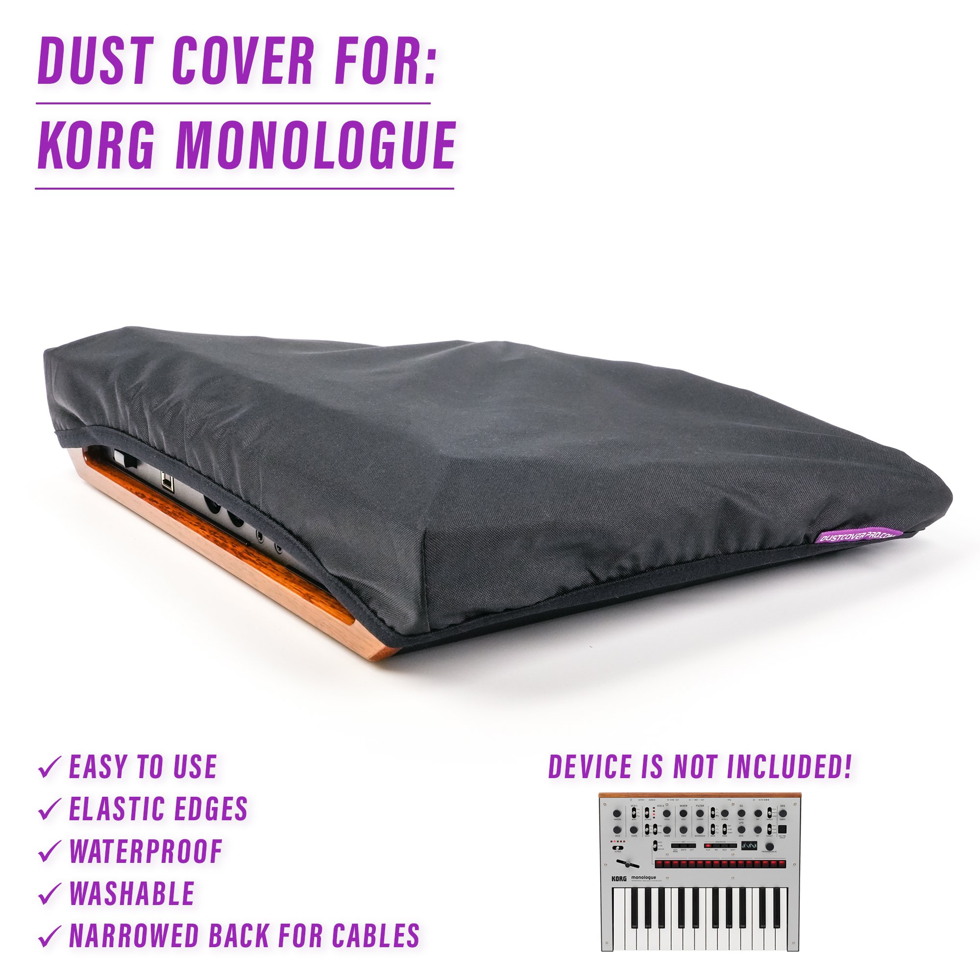 dust cover dustcover dustcoverpro elastic korg KORG MONOLOGUE monologue synth synth protection water resistant waterproof