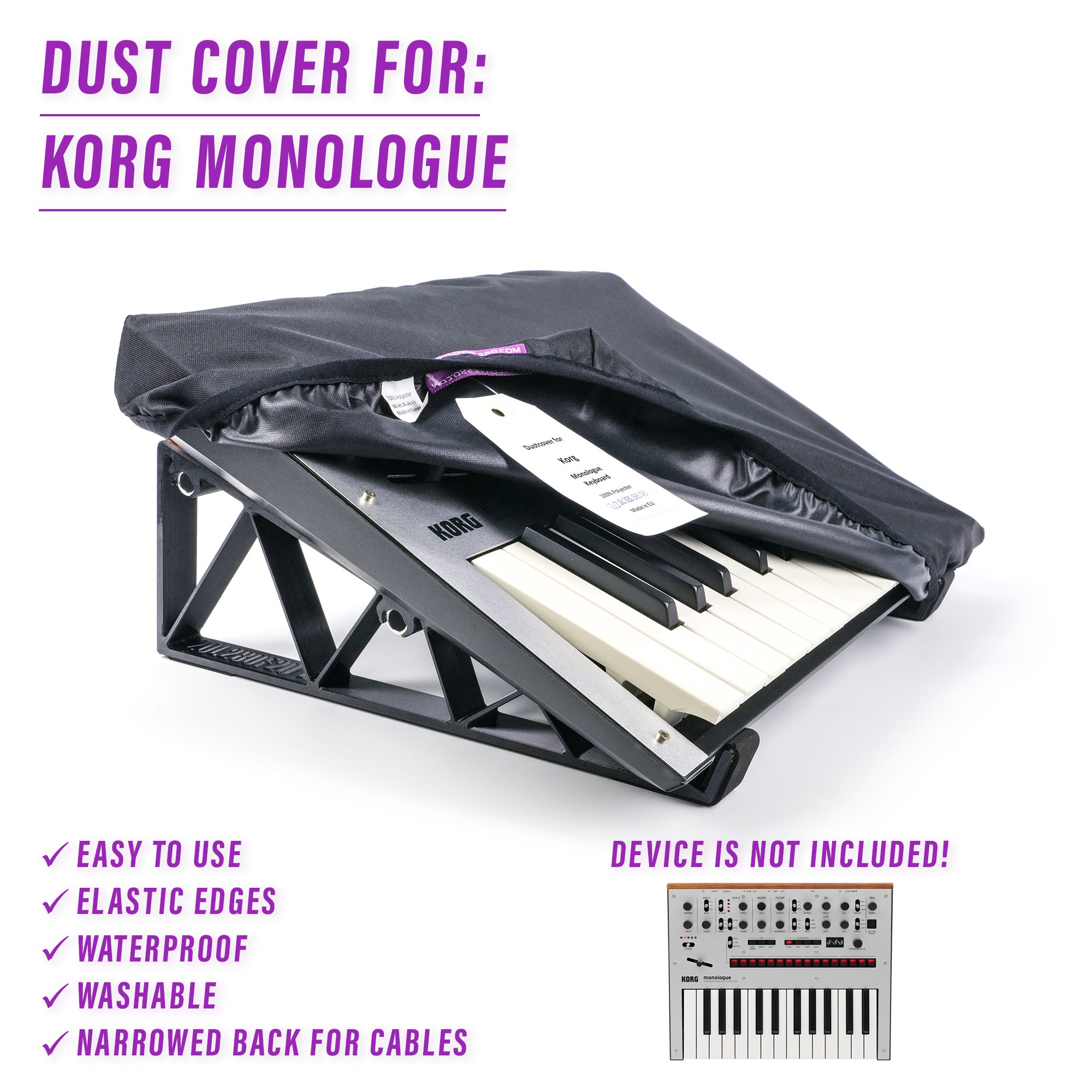 dust cover dustcover dustcoverpro elastic korg KORG MONOLOGUE monologue synth synth protection water resistant waterproof