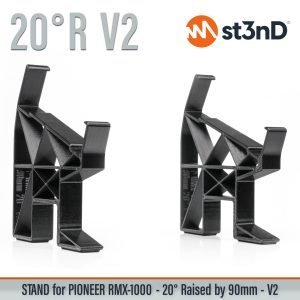 Close-up of the legs of the st3nD dj riser 3D printed stand for Pioneer RMX-1000, 20 degree (v2)