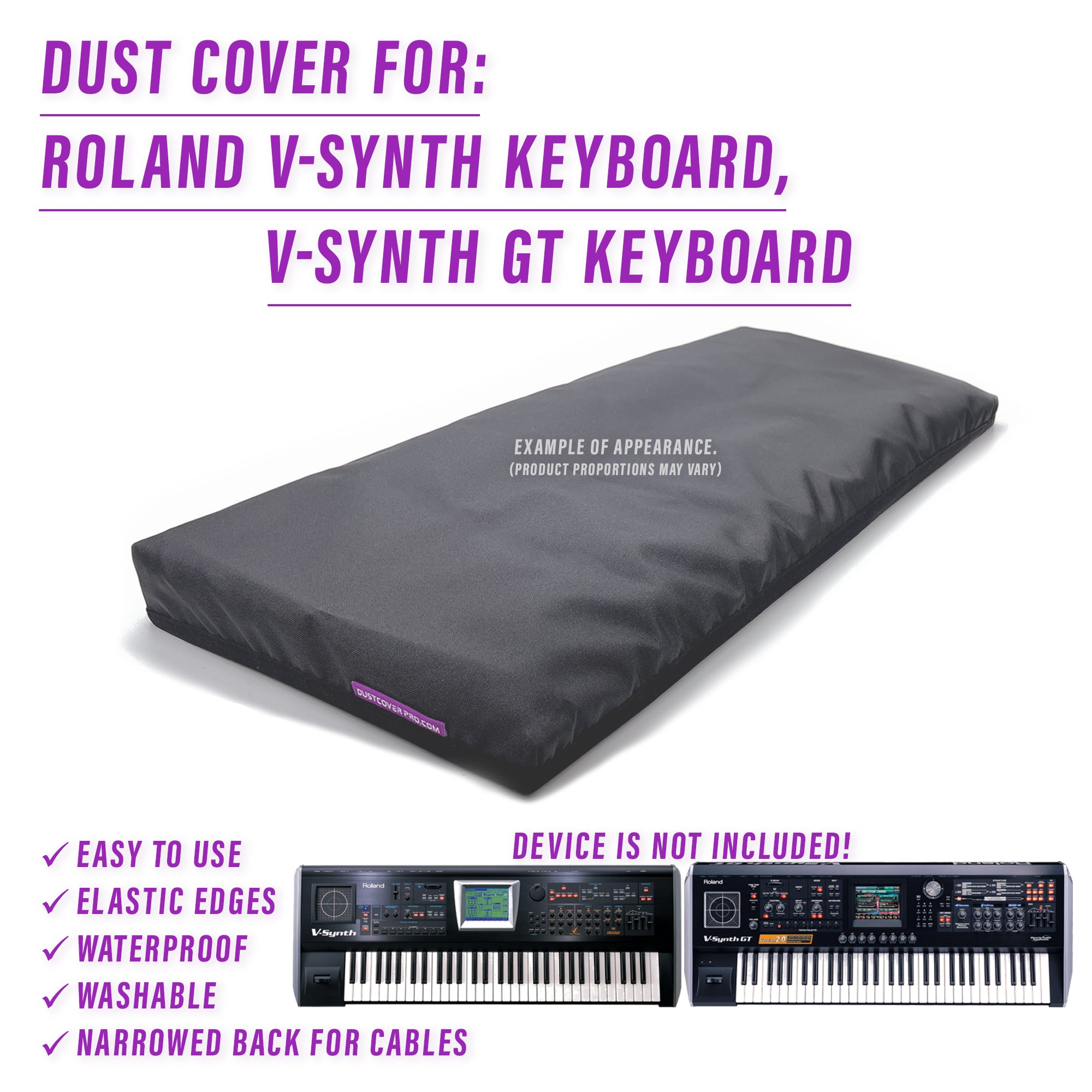 dust cover dustcover dustcoverpro elastic roland vintage synth synth protection vintage roland water resistant waterproof Roland V-Synth Keyboard Roland V Synth