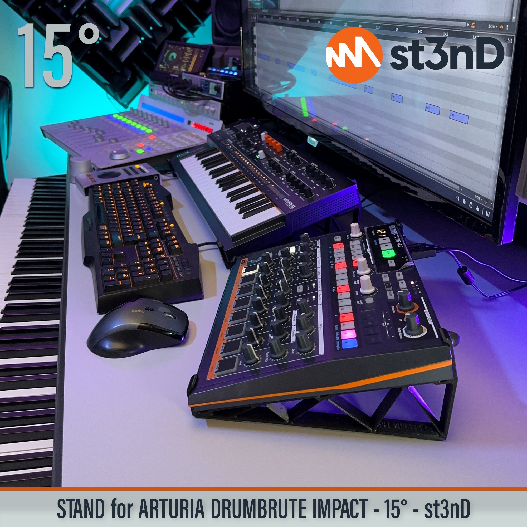 portable st3nD stable stand strong sturdy tilted ARTURIA DRUMBRUTE IMPACT ATURIA DRUM MACHINE