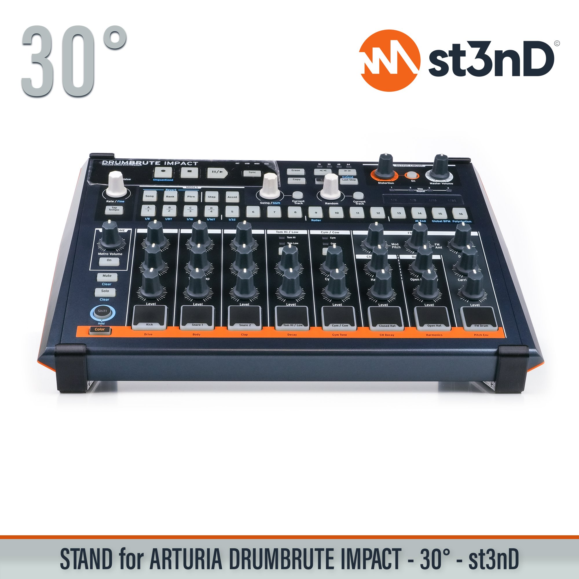ARTURIA DRUM MACHINE arturia drumbrute impact portable st3nD stable stand strong sturdy tilted