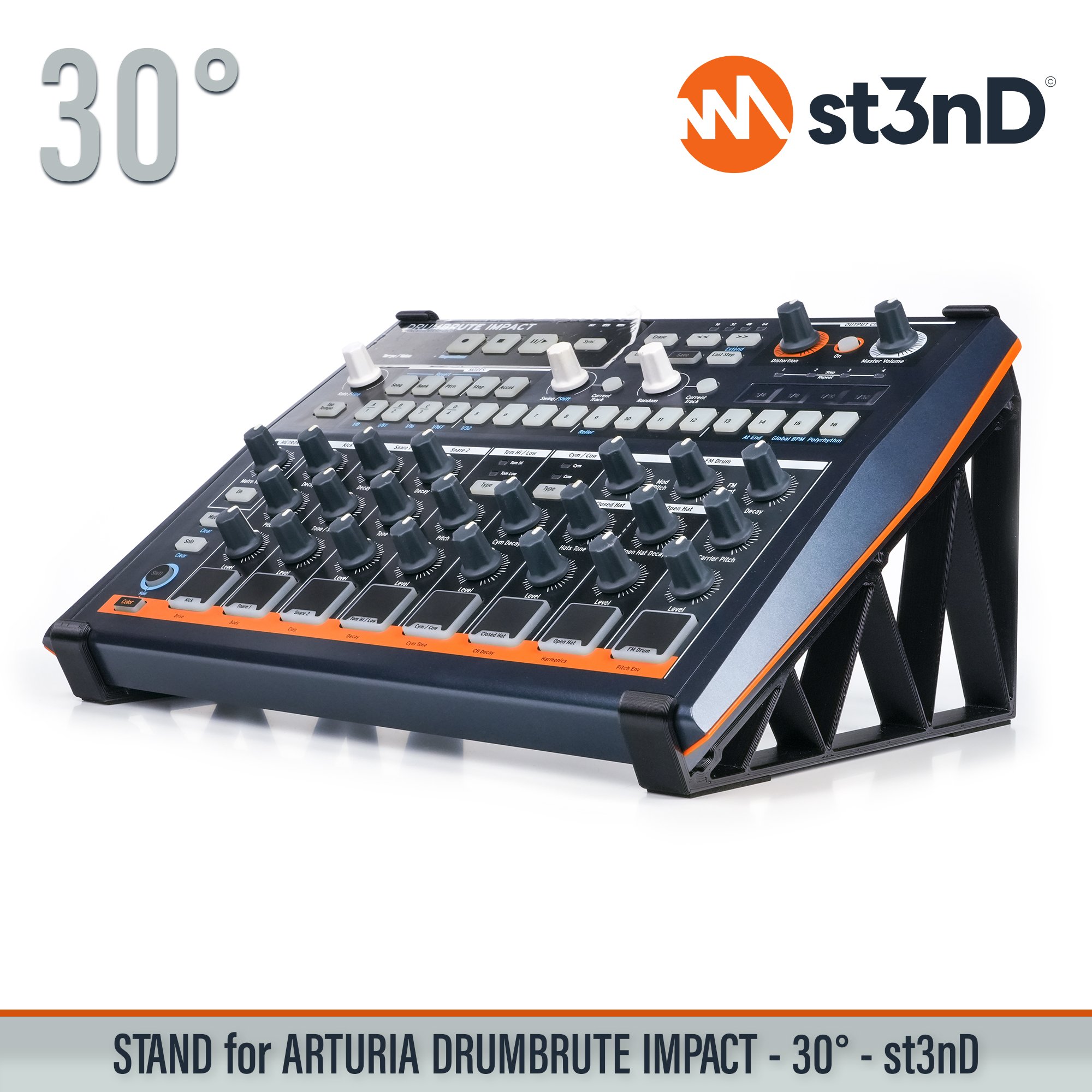 ARTURIA DRUM MACHINE arturia drumbrute impact portable st3nD stable stand strong sturdy tilted