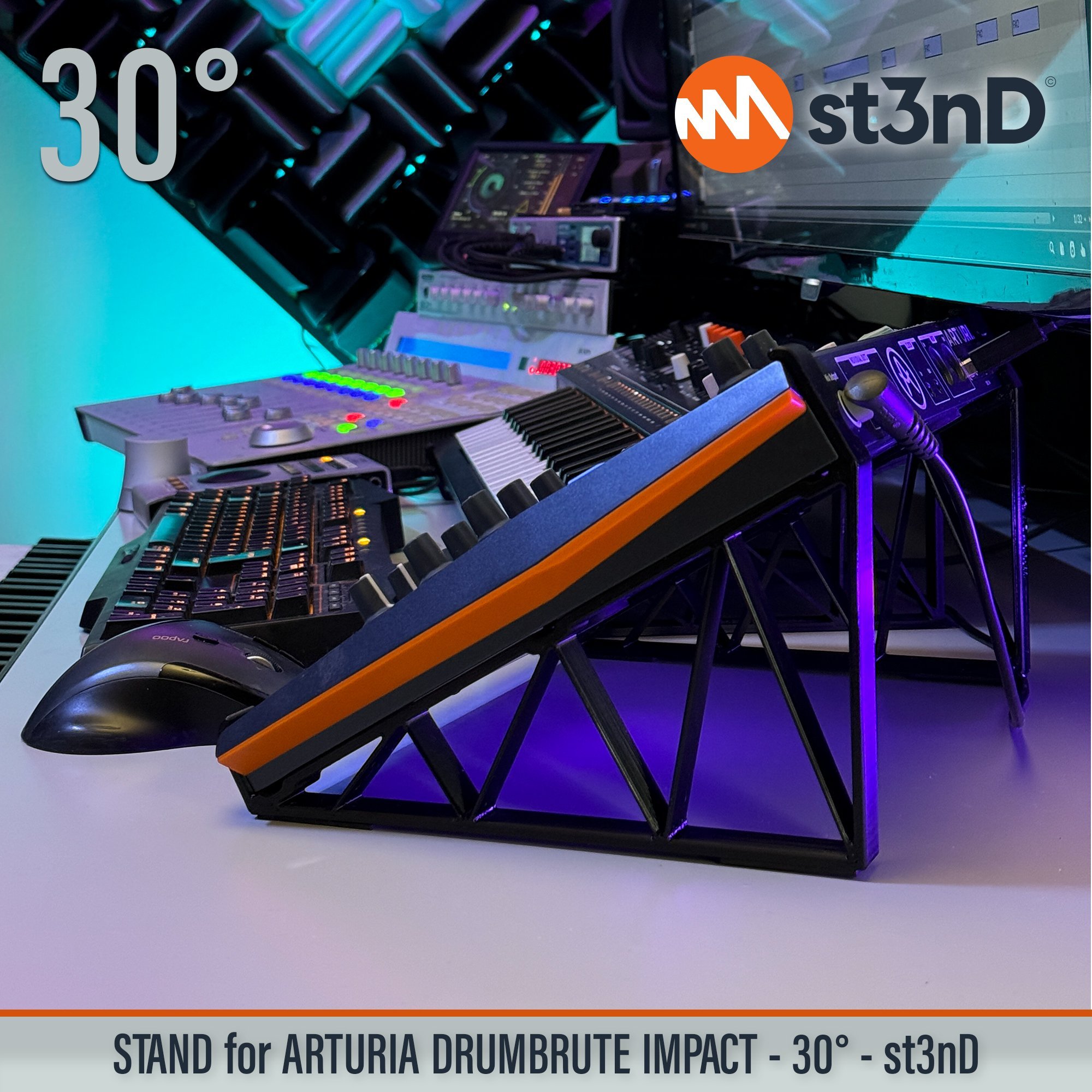 ARTURIA DRUM MACHINE arturia drumbrute impact portable st3nD stable stand strong sturdy tilted