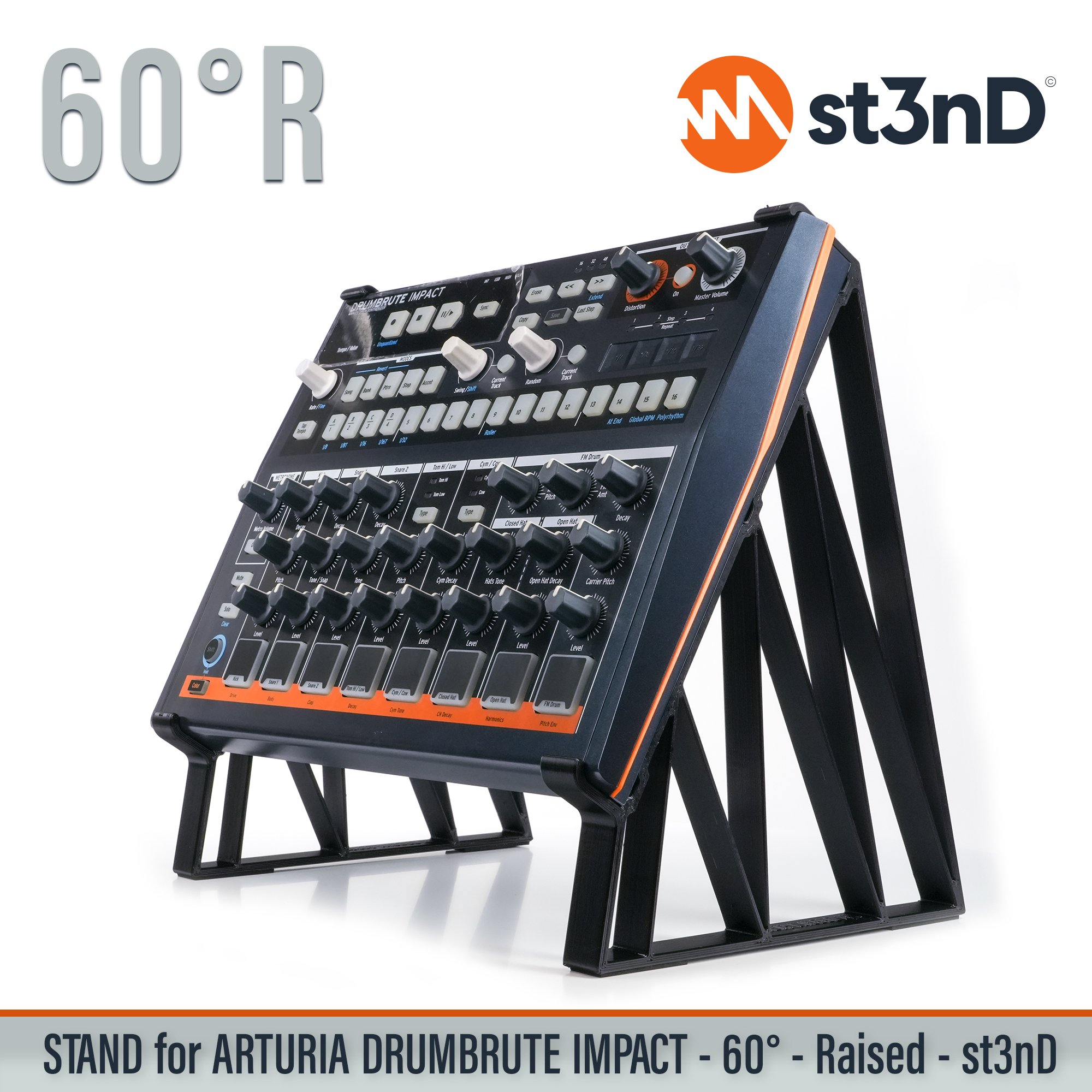 ARTURIA DRUM MACHINE arturia drumbrute impact portable st3nD stable stand strong sturdy tilted