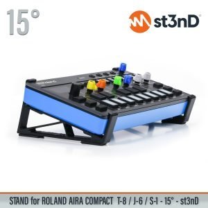 st3nD 3D printed stand for Roland AIRA Compact P-6 / T-8 / J-6 / S-1, 15 degree (p6 sampler)