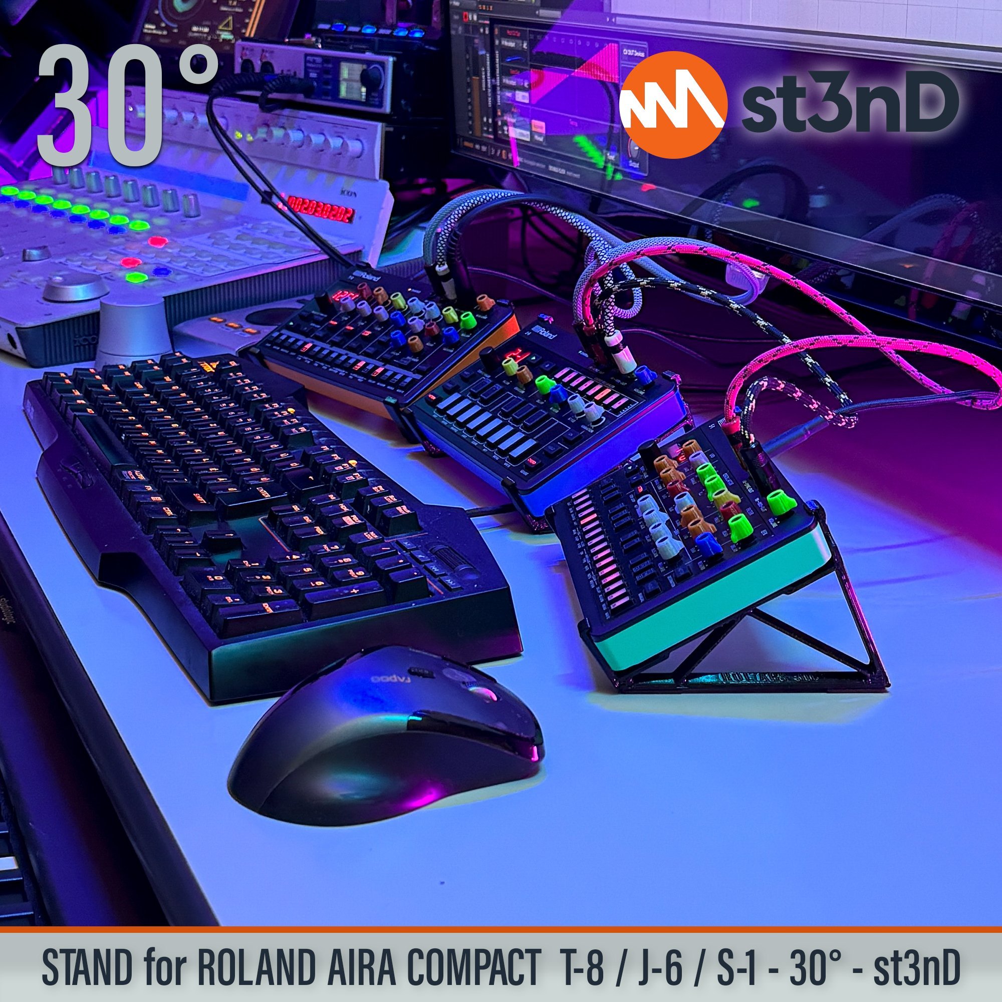 Aira Compact J-6 roland j6 Aira Compact S-1 roland s1 Aira Compact T-8 roland t8 portable Roland Aira Compact Series roland synth st3nD stable stand strong sturdy tilted