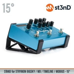 st3nD 3D printed stand for Strymon Bigsky / MX / Timeline / Mobius FX Pedals, 15 degree (roland synth)