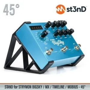 st3nD 3D printed stand for Strymon Bigsky / MX / Timeline / Mobius FX Pedals, 45 degree (roland synth)