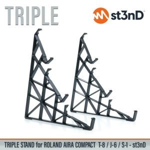 Close-up of the legs of the st3nD triple 3D printed stand for Roland AIRA Compact P-6 / T-8 / J-6 / S-1