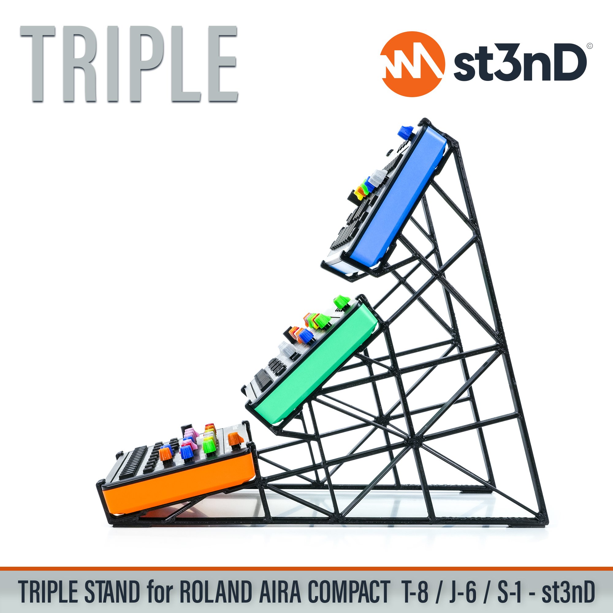 AIRA COMPACT EASEL Aira Compact J-6 roland j6 Aira Compact S-1 roland s1 Aira Compact T-8 roland t8 portable Roland Aira Compact Series roland synth st3nD stable stand strong sturdy tilted