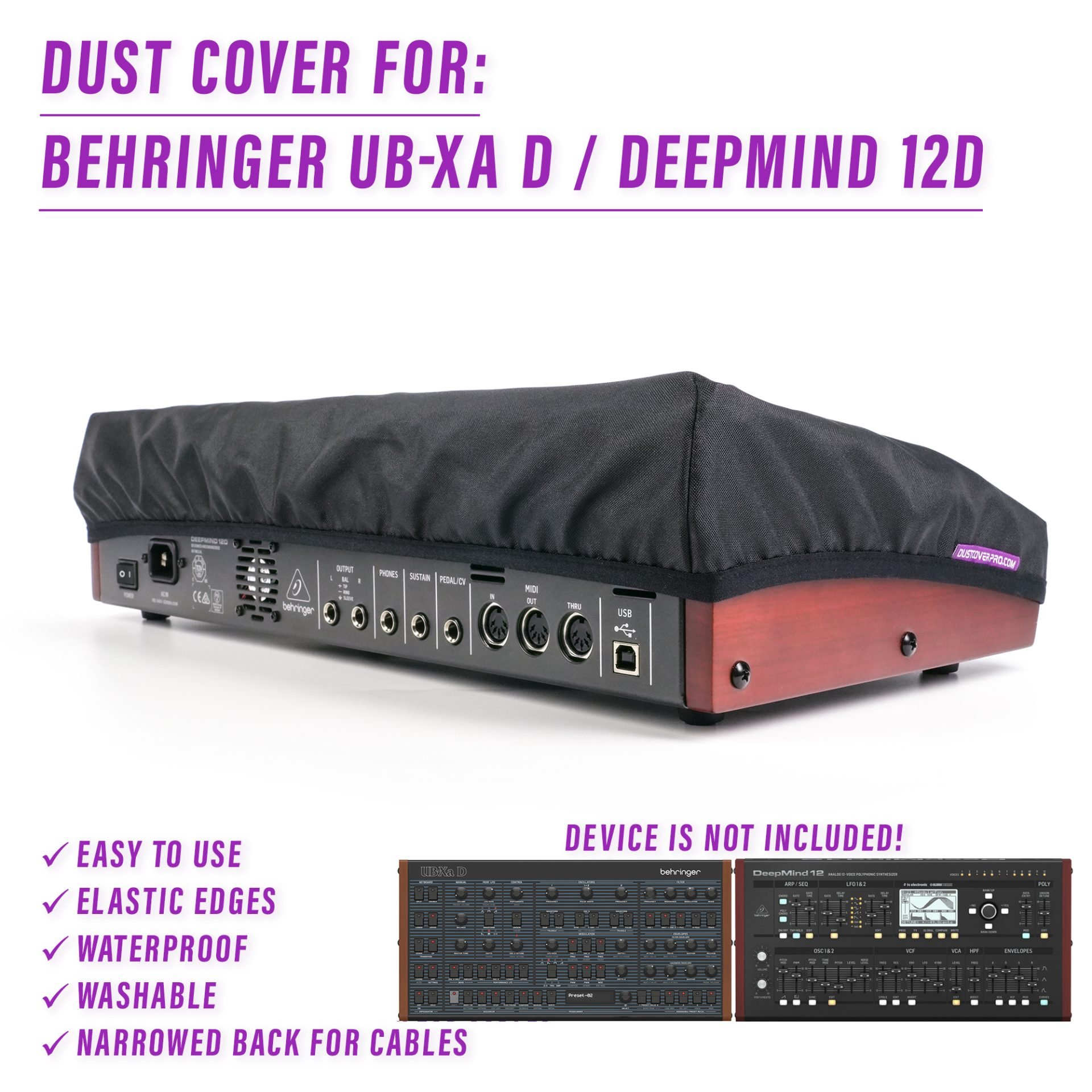 behringer behringer deepmind 12d BEHRINGER UB-Xa D deepmind 12d dust cover dustcover dustcoverpro elastic synth synth protection water resistant waterproof