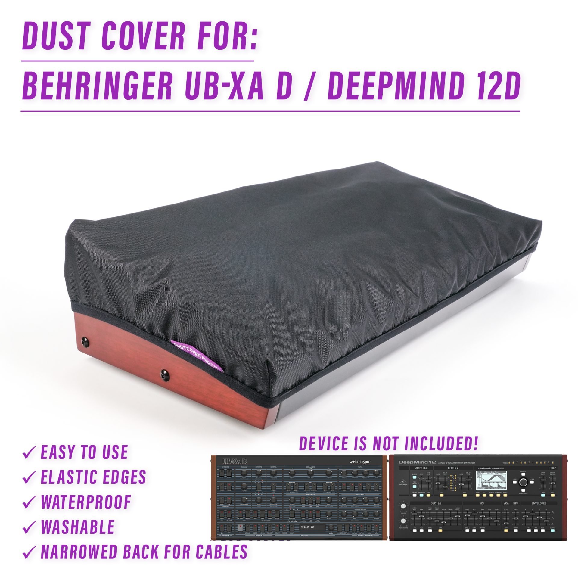 behringer behringer deepmind 12d BEHRINGER UB-Xa D deepmind 12d dust cover dustcover dustcoverpro elastic synth synth protection water resistant waterproof