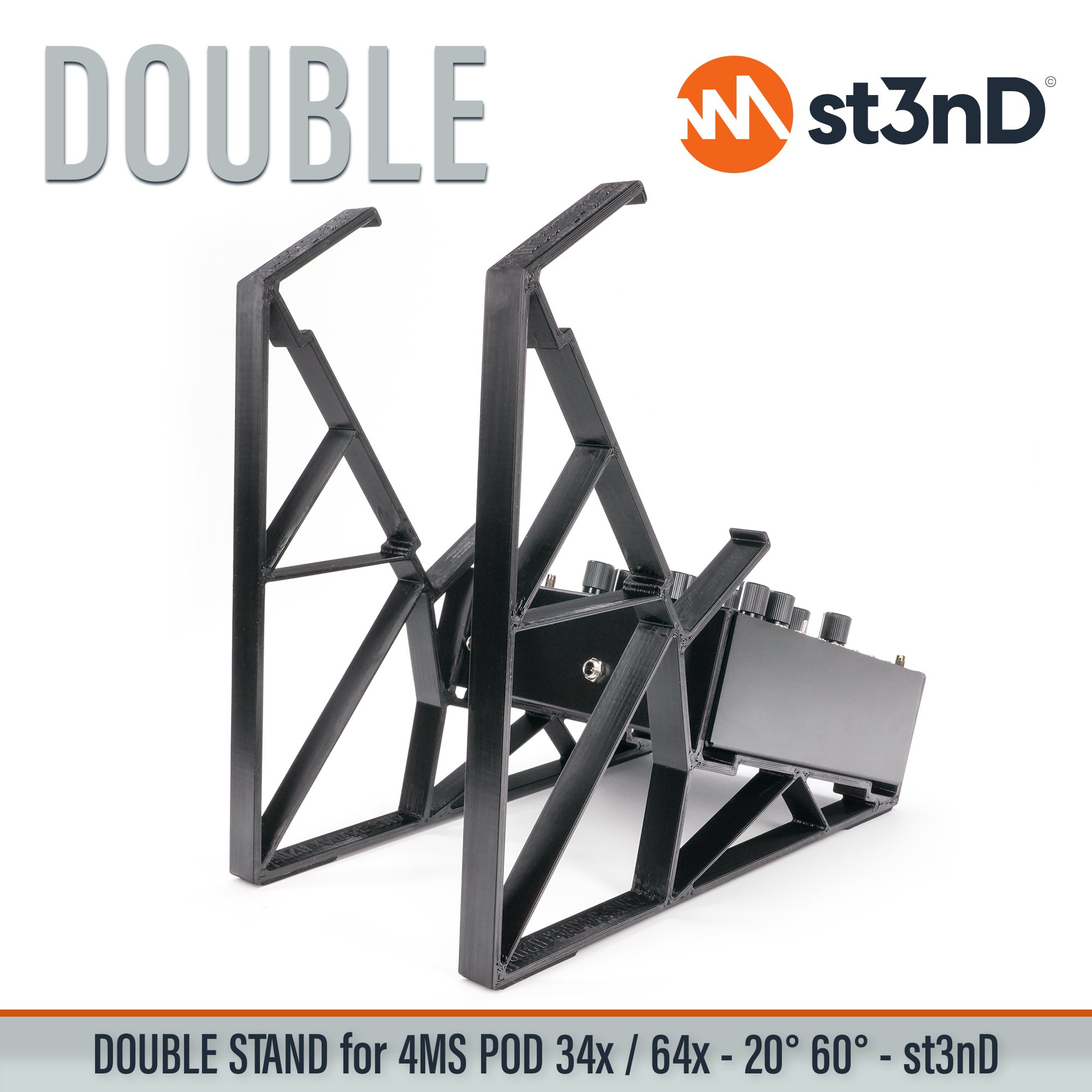 4ms 4ms pod eurorack portable st3nD stable stand strong studio accessory sturdy tilted pod34x pod64x 4ms POD64X 4ms POD34X powered eurorack case