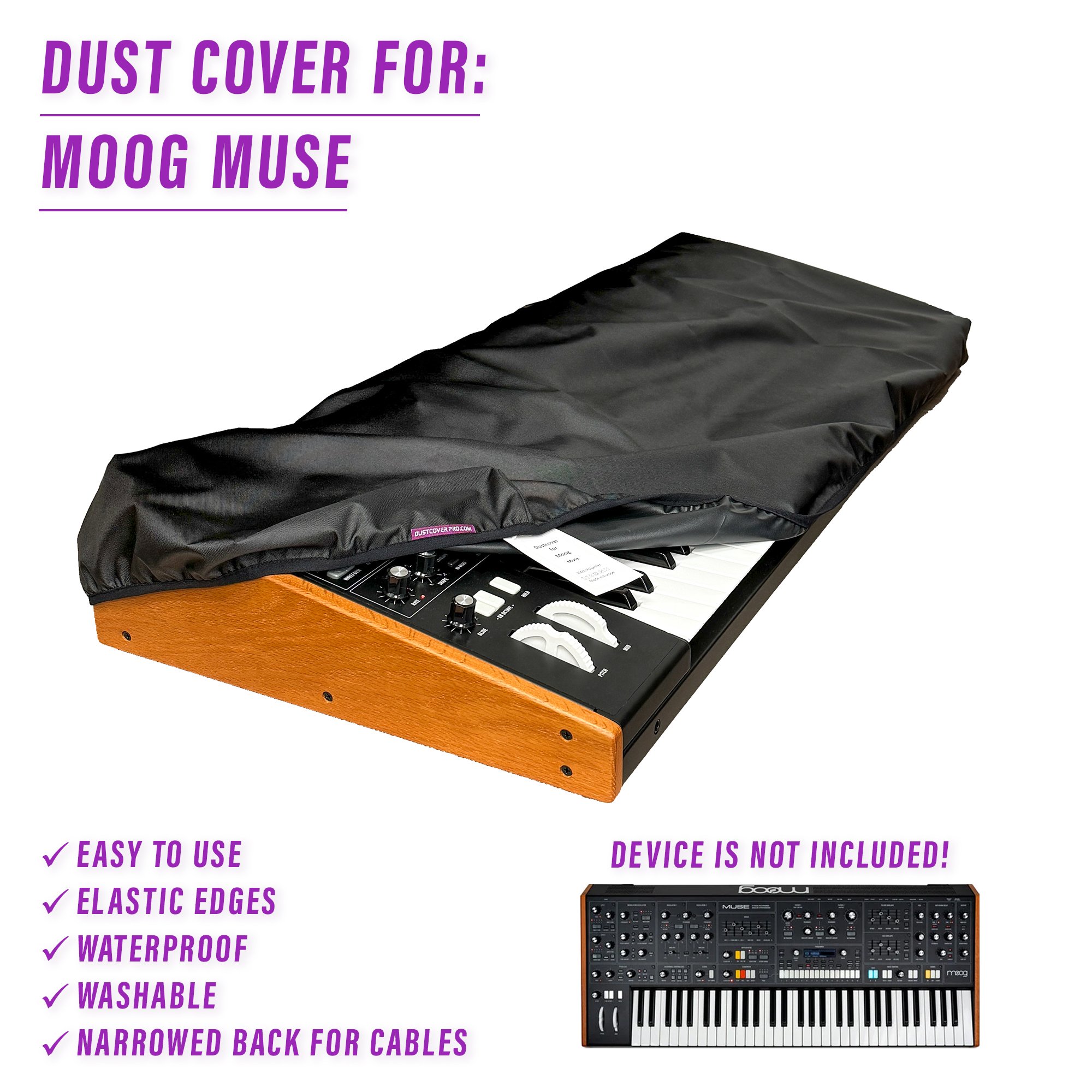 bass synth dust cover dustcover dustcoverpro elastic MOOG synth synth protection water resistant waterproof Moog Muse Moog Synth