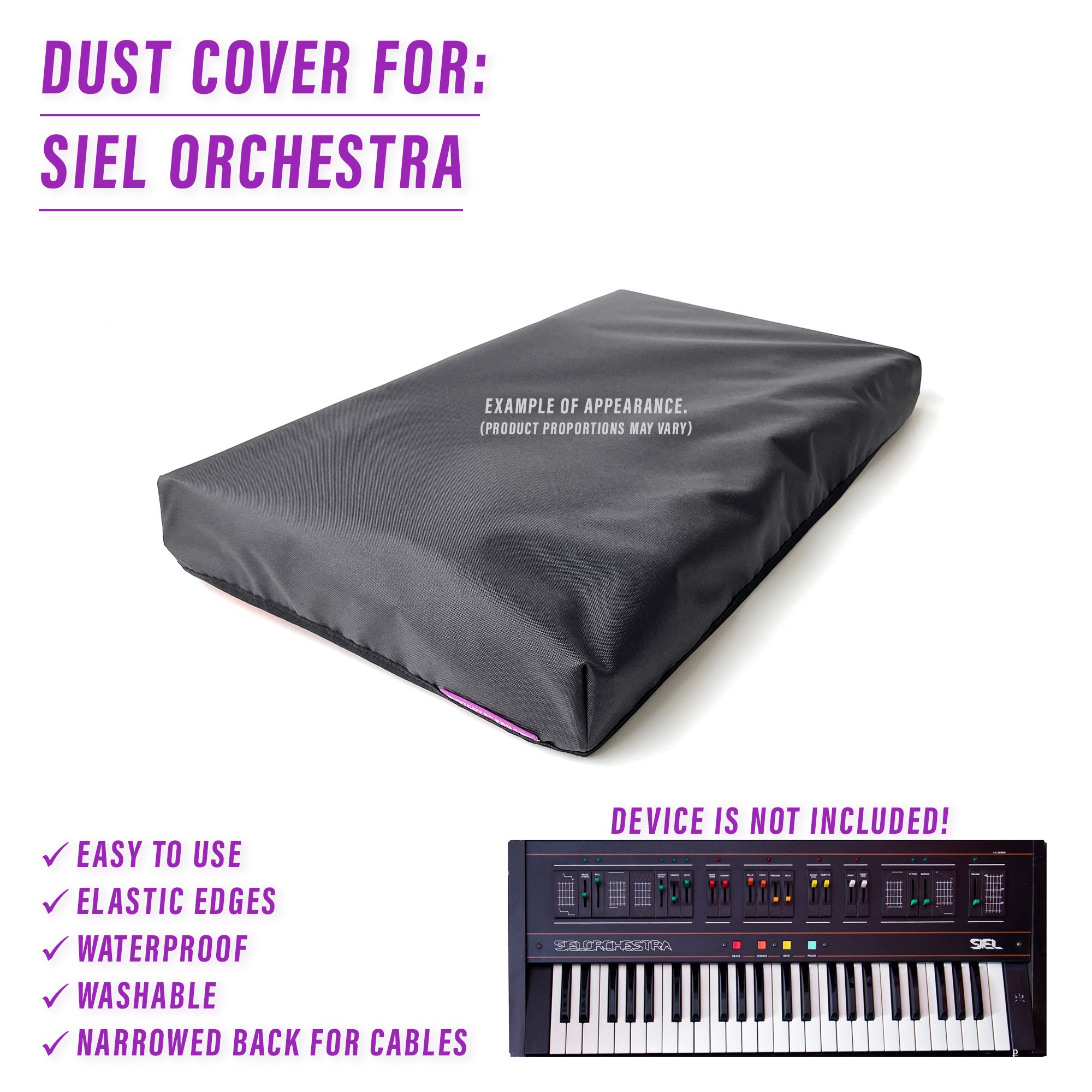 dust cover dustcover dustcoverpro music piano synth synth protection water resistant waterproof SIEL ORCHESTRA VINTAGE SYNTH