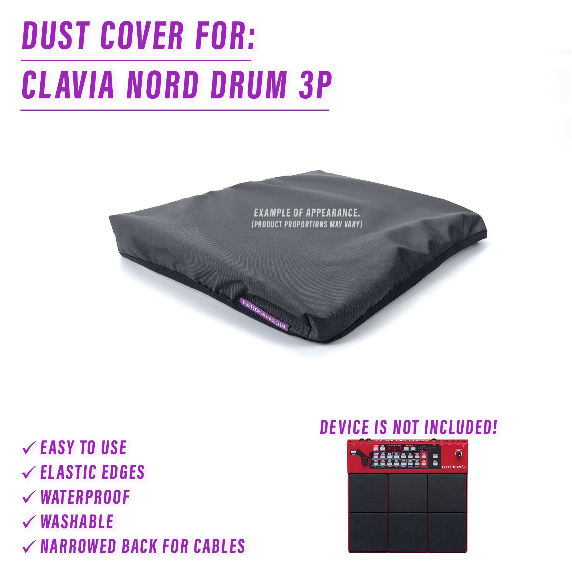 clavia dust cover dustcover dustcoverpro music piano synth synth protection water resistant waterproof CLAVIA NORD DRUM 3P