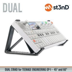 st3nD dual 3D printed stand for Teenage Engineering OP-1, 45 degree or 60 degree