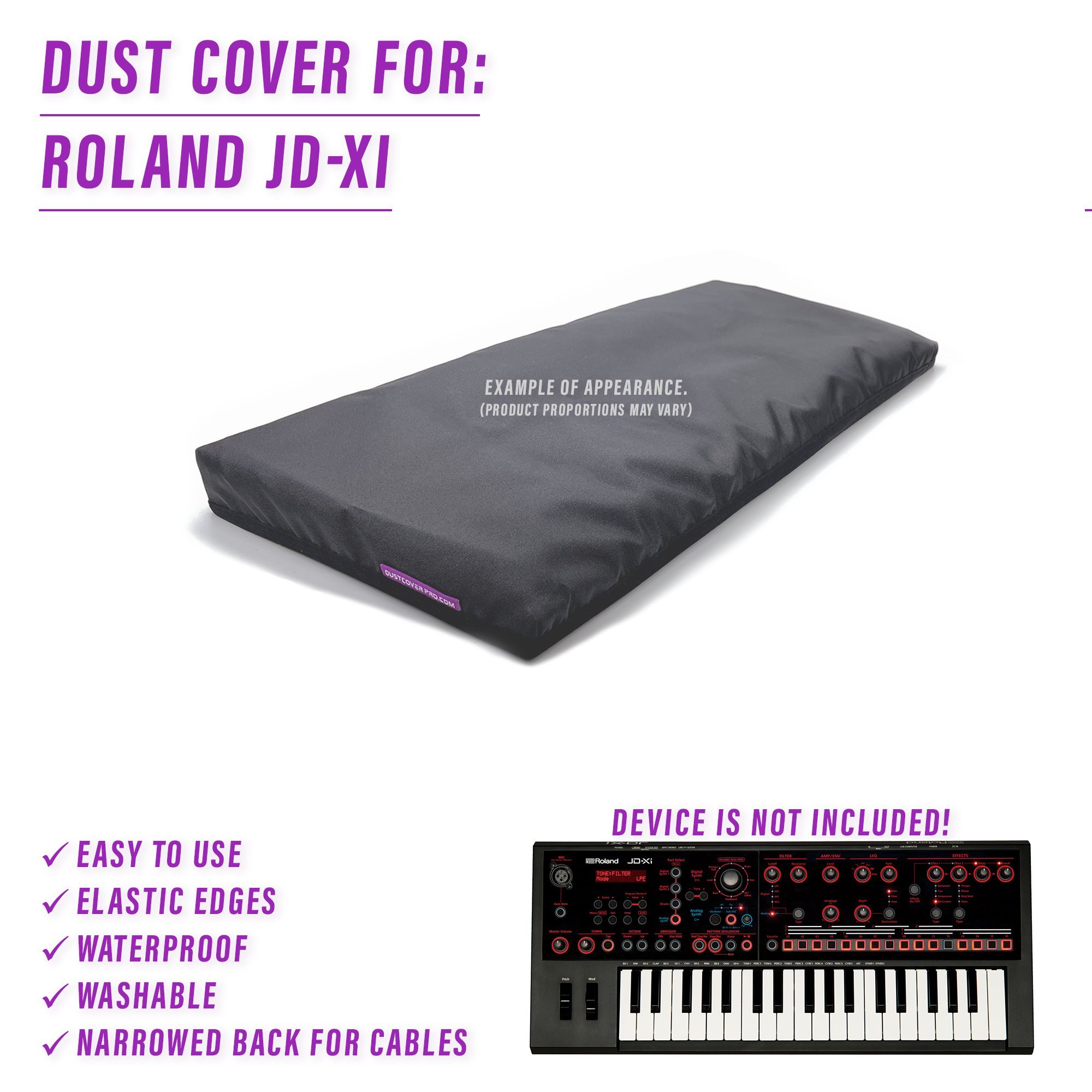 dust cover dustcover dustcoverpro elastic synth protection water resistant waterproof yamaha ROLAND JD-XI ROLAND JD-XI