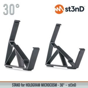 Close-up of the legs of the st3nD 3D printed stand for Hologram Microcosm, 30 degree