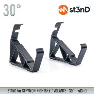 Close-up of the legs of the st3nD 3D printed stand for Strymon Nightsky / Volante, 30 degree