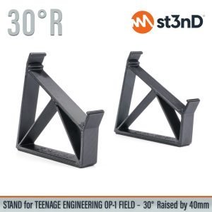 Close-up of the legs of the st3nD 3D printed stand for Teenage Engineering OP-1 Field / Op-xy- 30 degree, raised by 40 mm