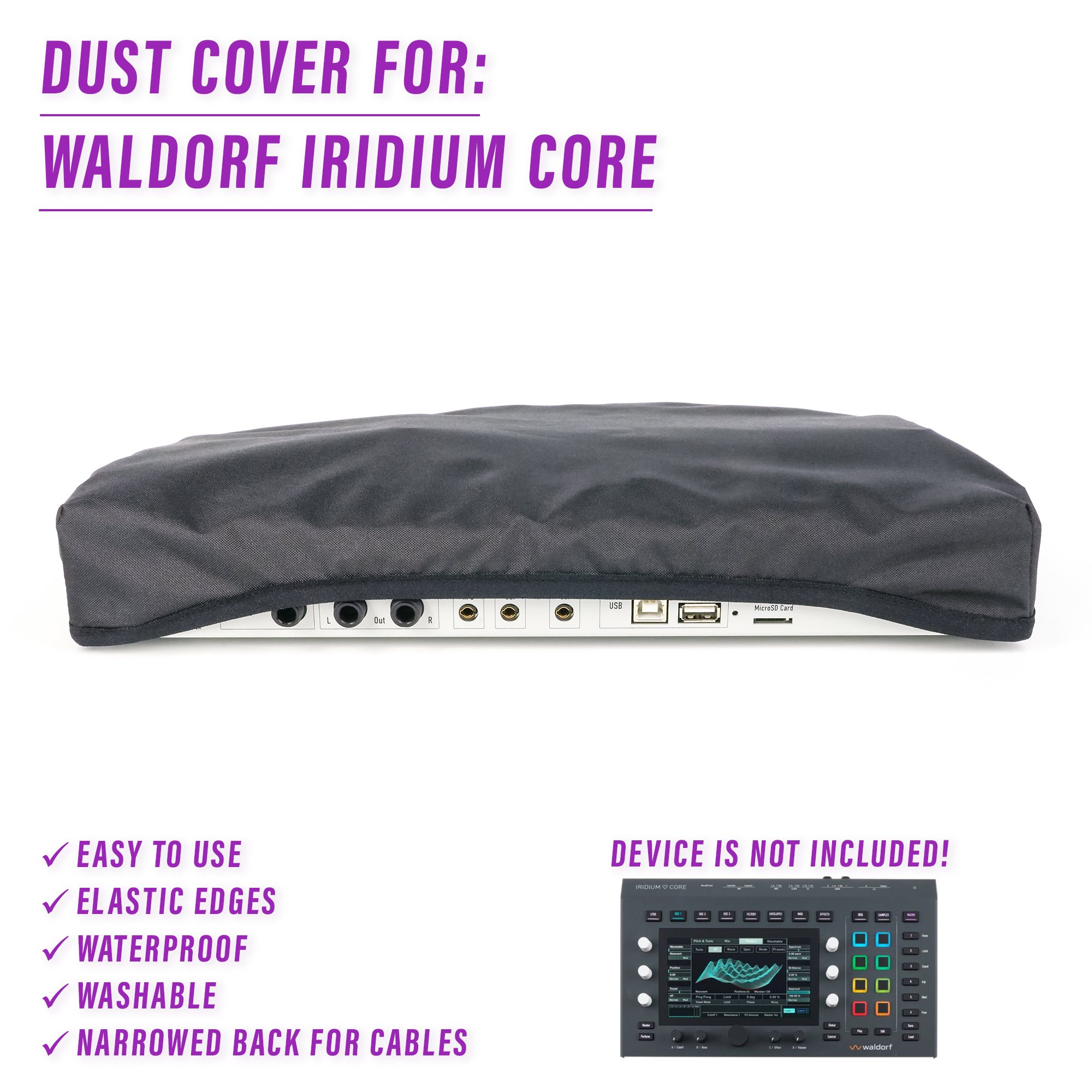 core dust cover dustcover dustcoverpro elastic iridium core synth synth protection waldorf WALDORF Iridium water resistant waterproof Waldorf Iridium Core
