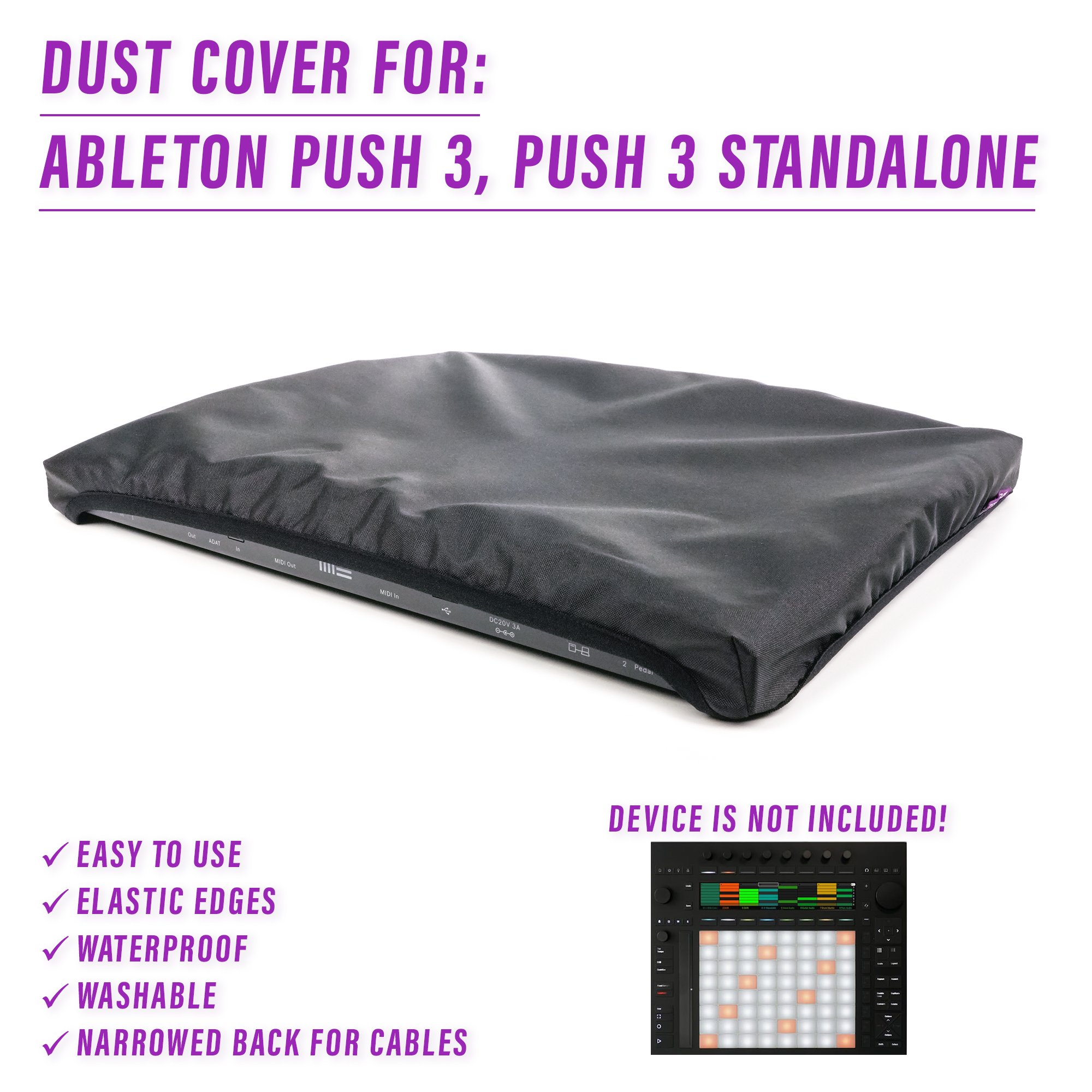 Ableton Ableton Push 3 cover decksaver dust dustcover dustcoverpro elastic protection Push 3 synth waterproof