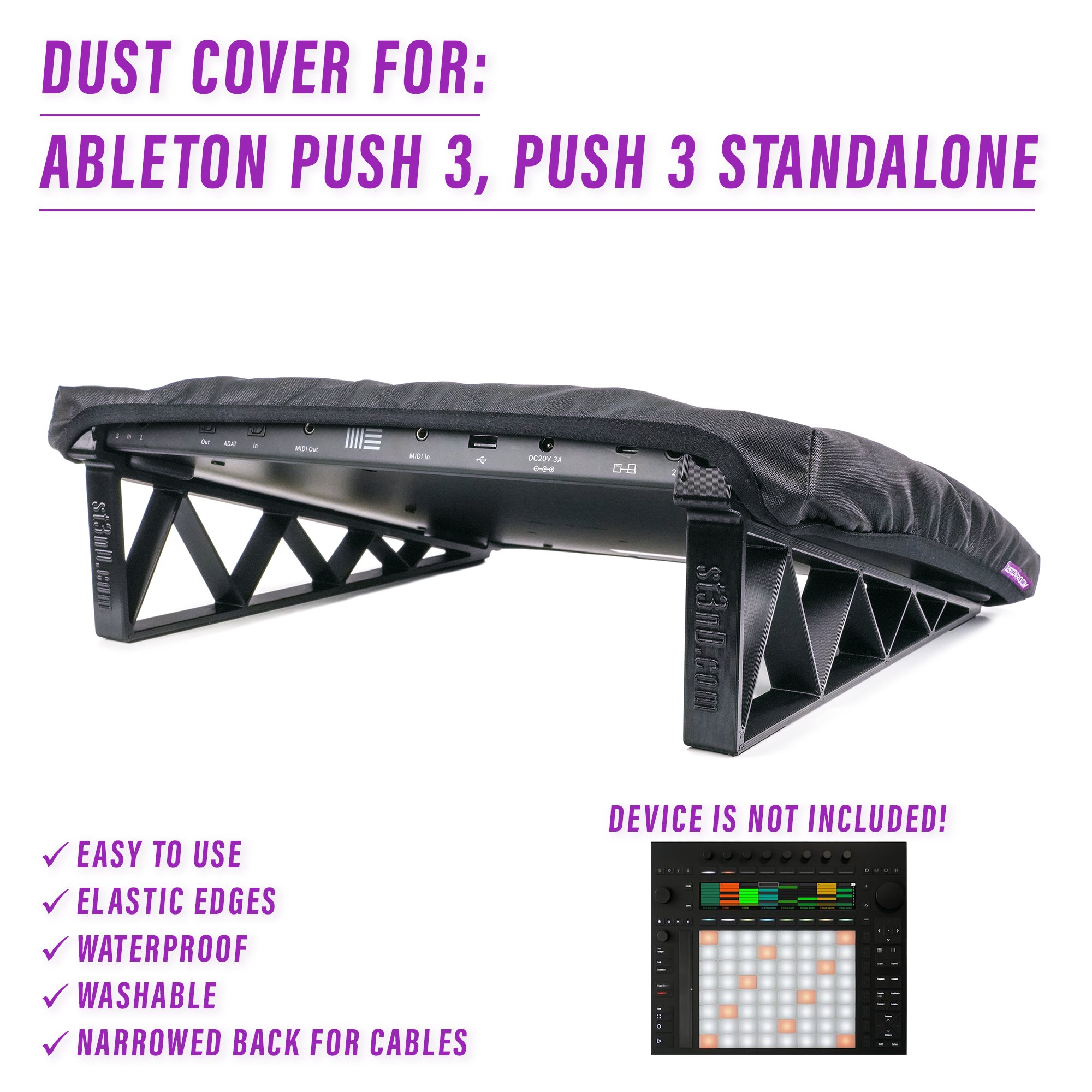 Ableton Ableton Push 3 cover decksaver dust dustcover dustcoverpro elastic protection Push 3 synth waterproof
