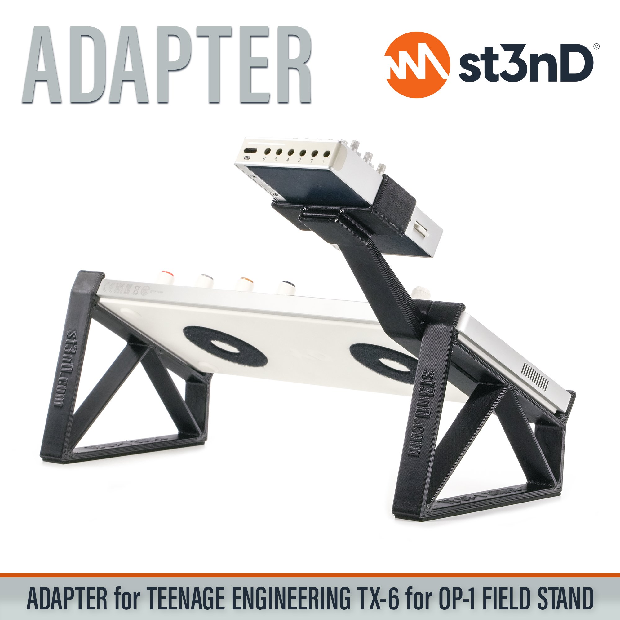 audio interface portable small mixer st3nD stable stand strong sturdy TE TX-6 Teenage Engineering tilted TX-6 mixer OP-1 Field