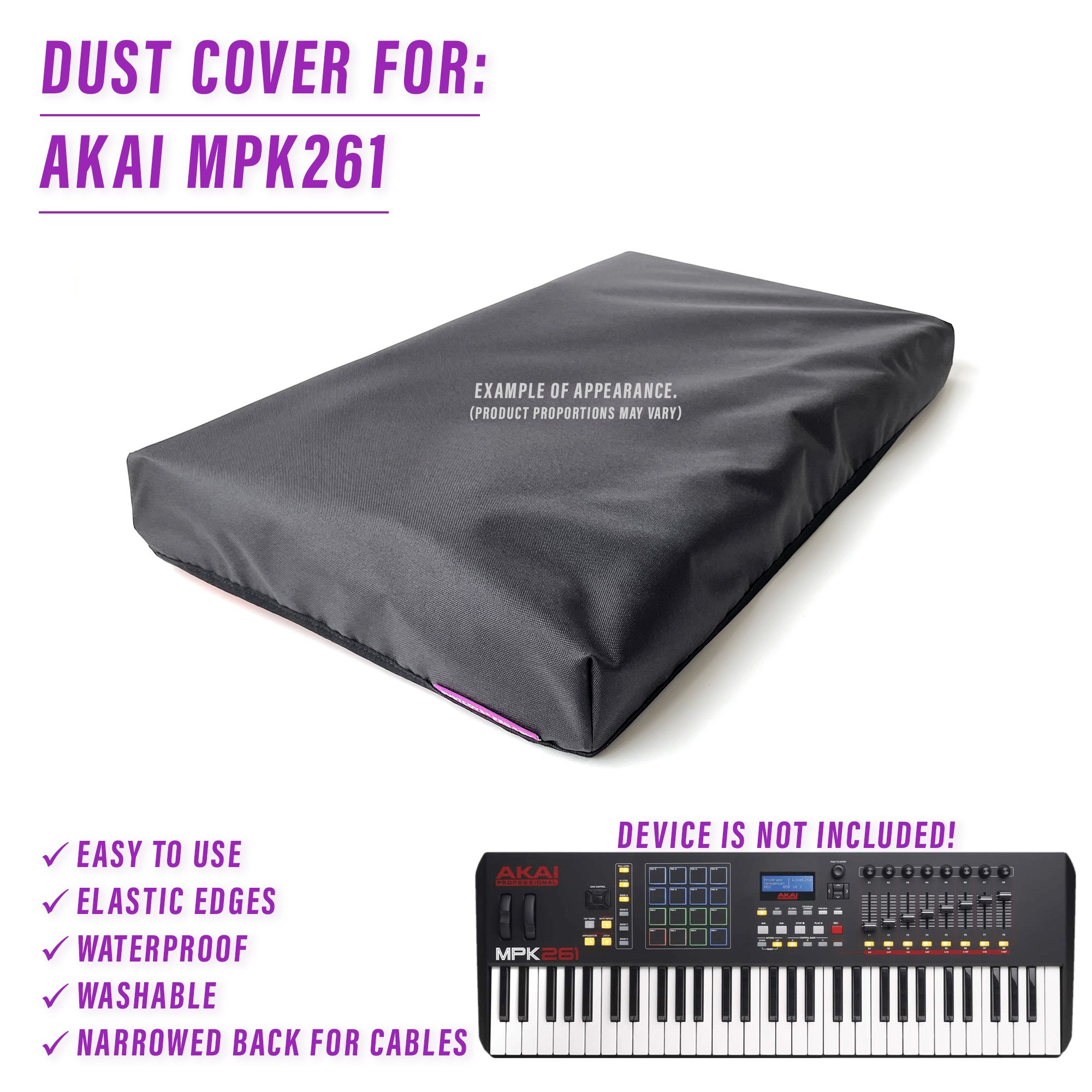 akai cover dustcover dustcoverpro elastic protection synth waterproof AKAI MPK261 MPK261