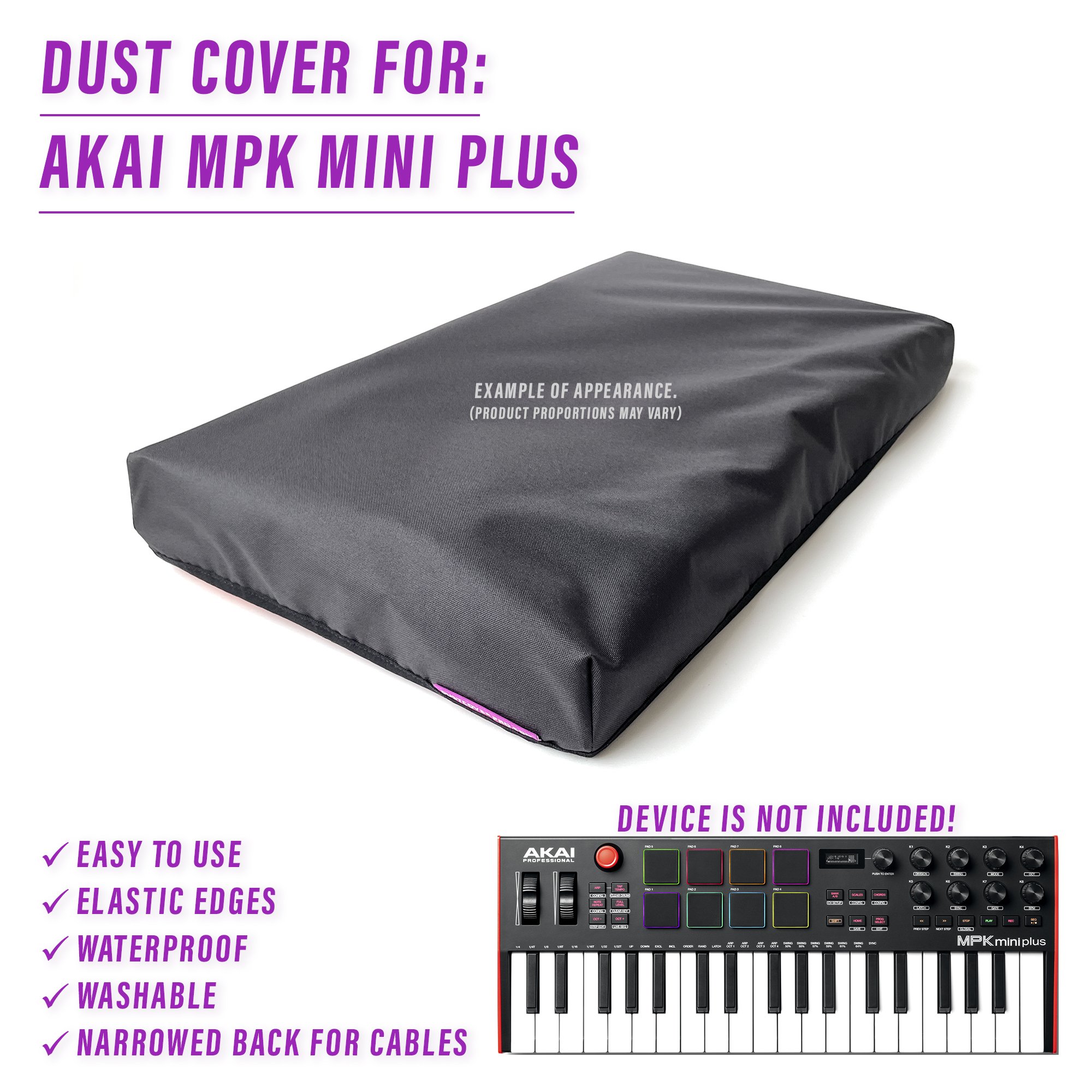 cover dustcover dustcoverpro elastic Mpk Mini protection synth waterproof AKAI MPK Mini Plus AKAI MPK Mini Plus