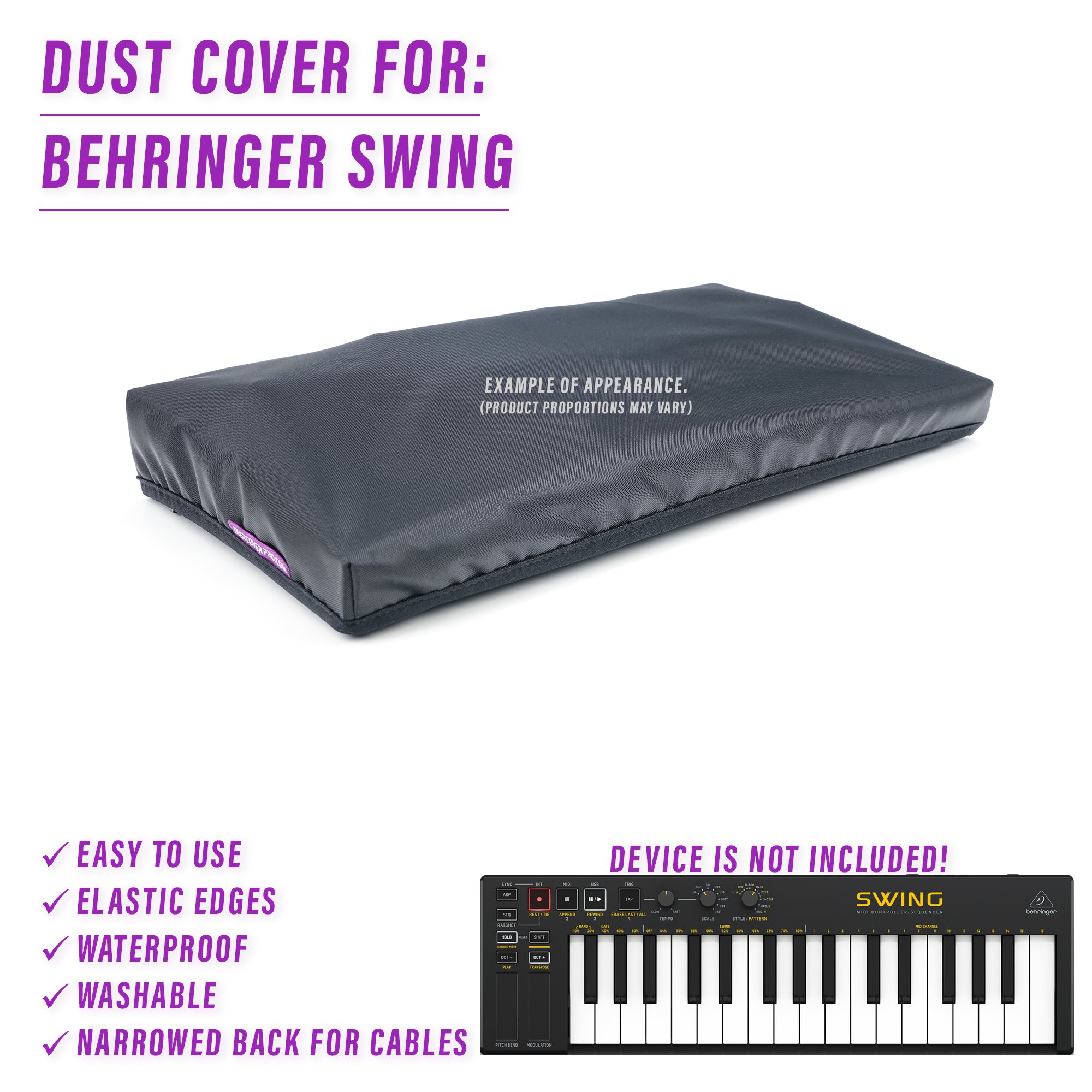 dust cover dustcover dustcoverpro elastic synth synth protection water resistant waterproof BEHRINGER SWING BEHRINGER SWING