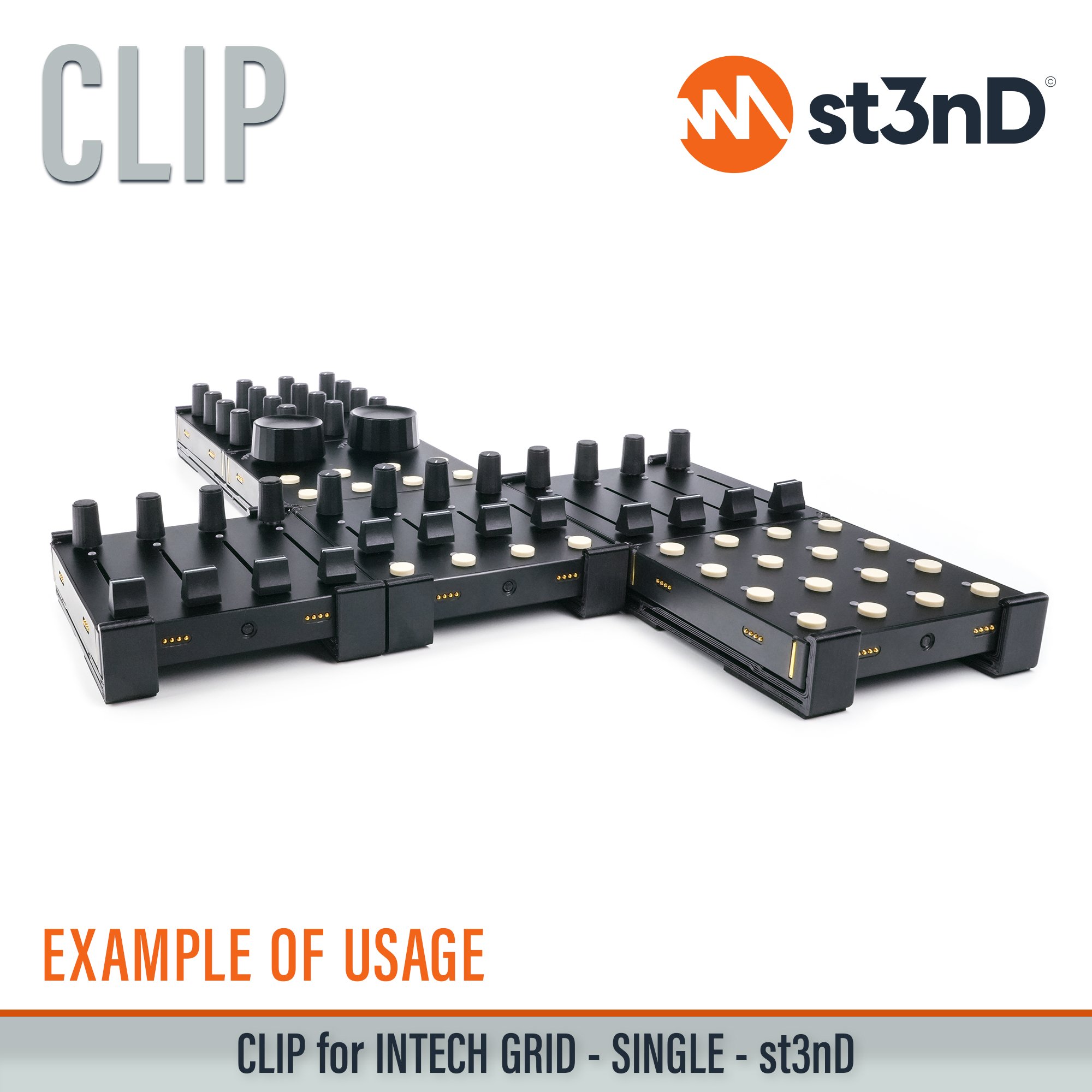 BU18 dj equipment EF44 EN16 INTECH GRID INTECH STUDIO GRID midi controller PBF4 PO16 portable st3nD stable stand strong sturdy synth accessory TEK2 tilted VSN1