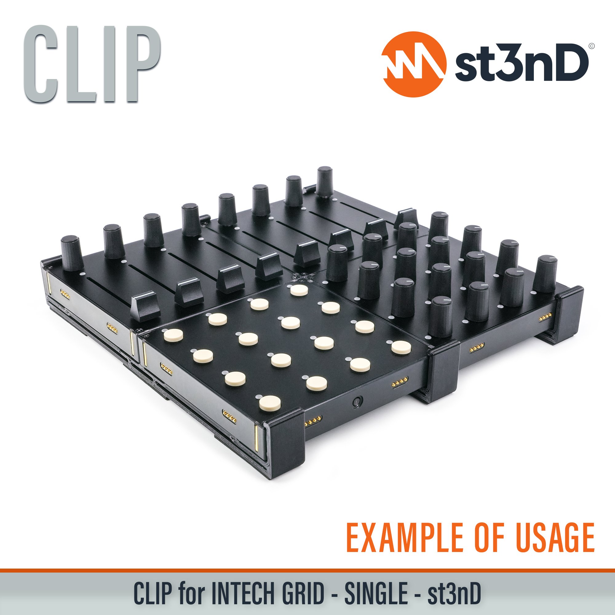 BU18 dj equipment EF44 EN16 INTECH GRID INTECH STUDIO GRID midi controller PBF4 PO16 portable st3nD stable stand strong sturdy synth accessory TEK2 tilted VSN1