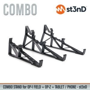 Close-up of the legs of the st3nD combo 3D printed stand for Teenage Engineering OP-1 Field/op-xy + Op-z + TABLET/iPad or PHONE/iPhone