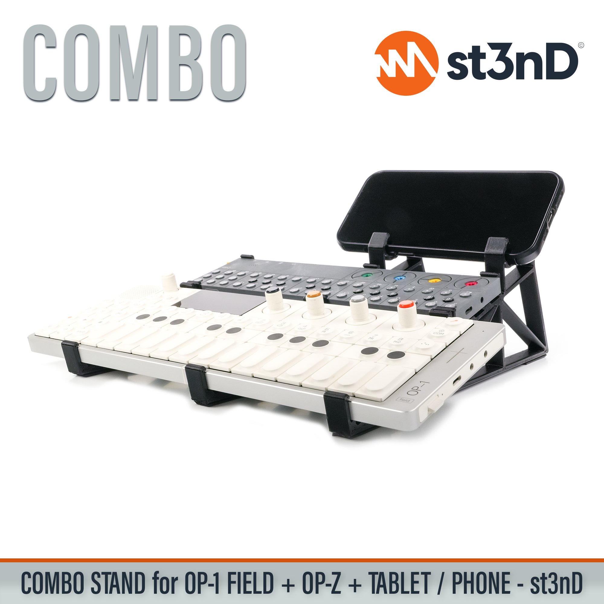Android Tablet Apple iPad OP-1 Field portable st3nD stable stand strong sturdy TE OP-Z Teenage Engineering tilted Apple iPhone Android Phone