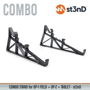 Close-up of the legs of the st3nD combo 3D printed stand for Teenage Engineering OP-1 Field/op-xy + Op-z + TABLET/iPad