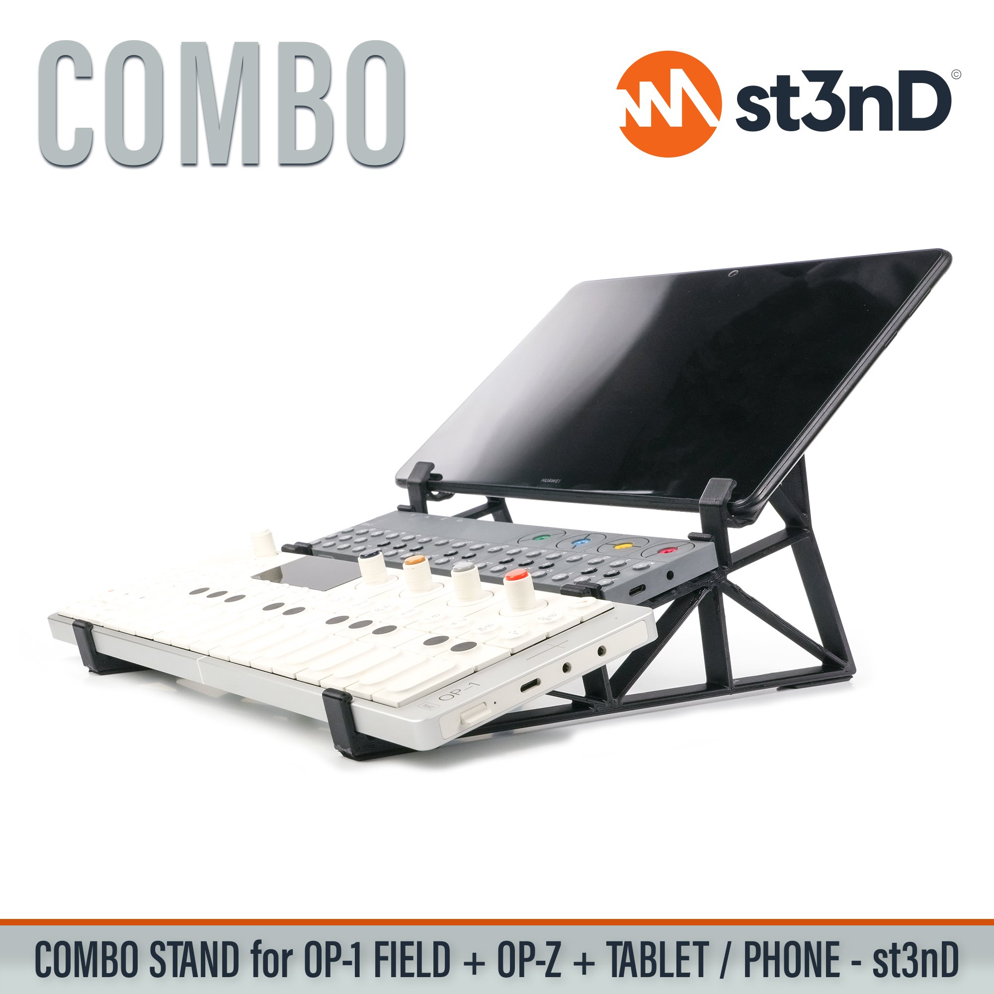 Android Tablet Apple iPad OP-1 Field portable st3nD stable stand strong sturdy TE OP-Z Teenage Engineering tilted Apple iPhone Android Phone