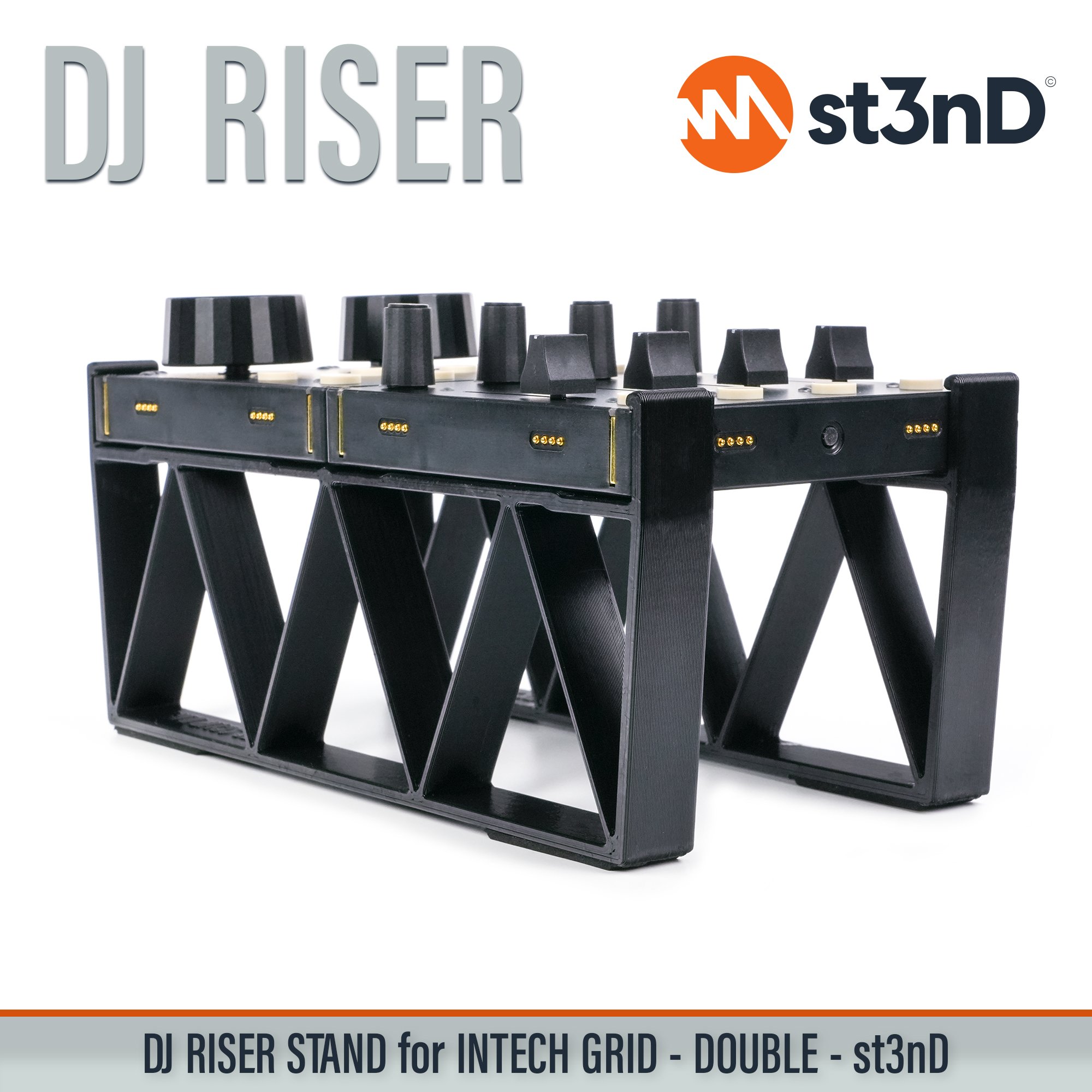 BU18 dj equipment EF44 EN16 INTECH GRID INTECH STUDIO GRID midi controller PBF4 PO16 portable st3nD stable stand strong sturdy synth accessory TEK2 tilted VSN1