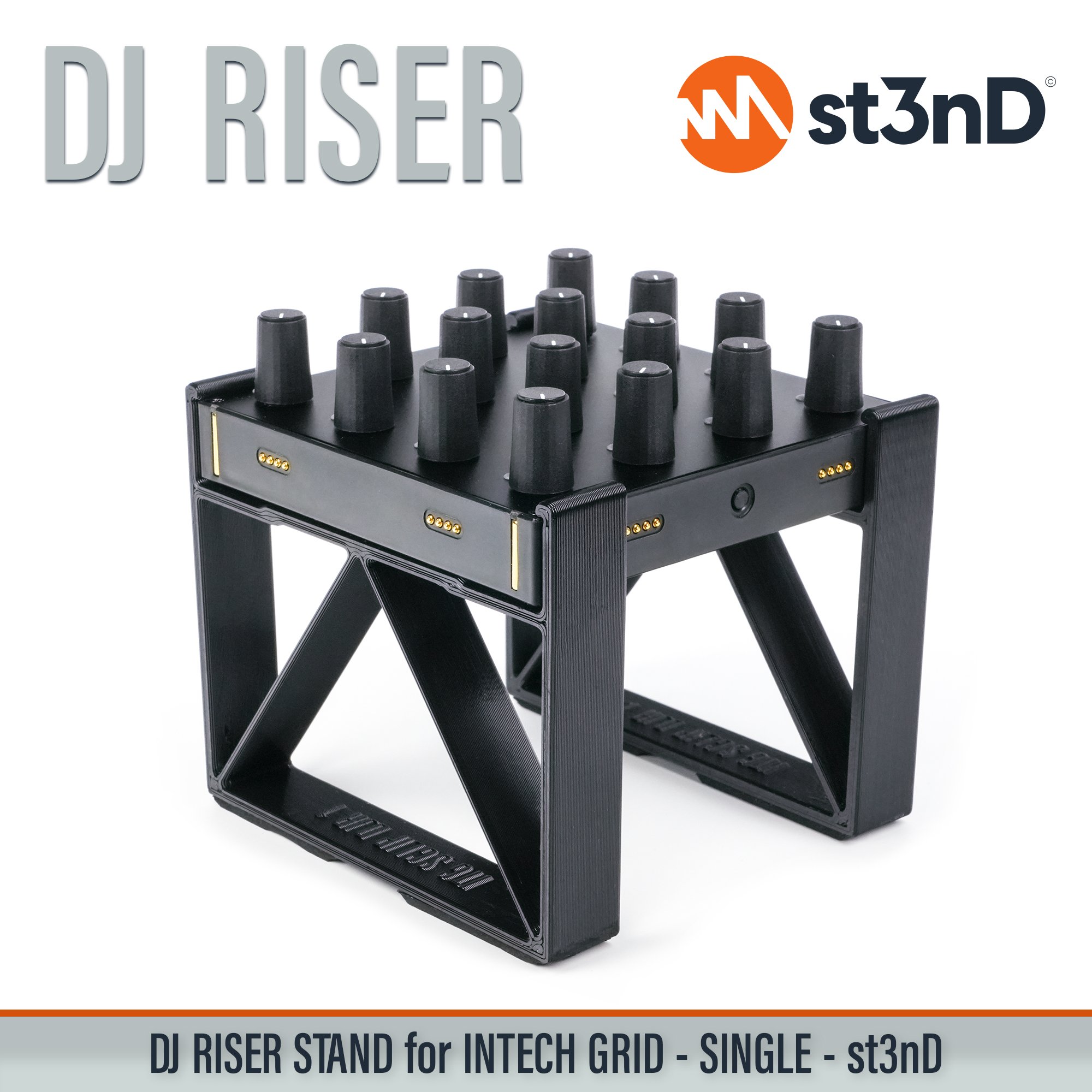 BU18 EF44 EN16 INTECH GRID INTECH STUDIO GRID midi controller PBF4 PO16 portable st3nD stable stand strong sturdy synth accessory TEK2 tilted VSN1 dj equipment